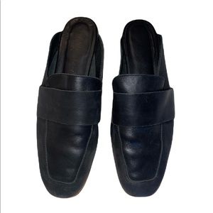 Free People “At Ease” Black Leather Mule